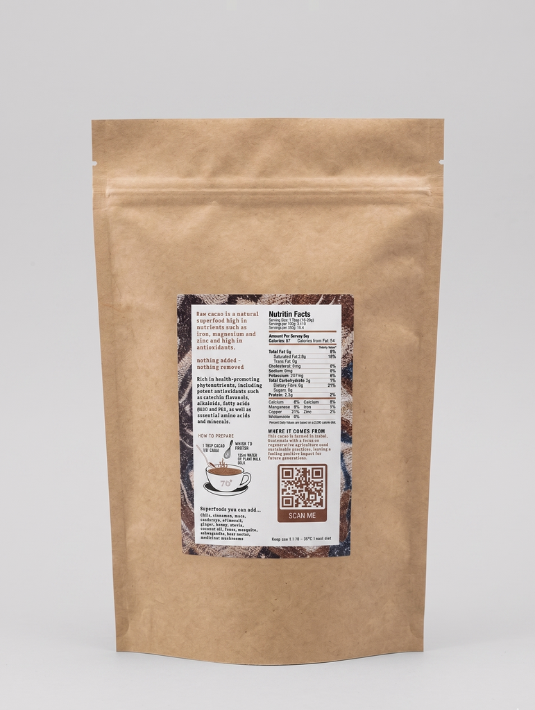 Guatemala CEREMONIAL GRADE COLD-PRESSED CACAO (400g)