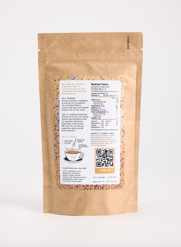 Guatemala CEREMONIAL GRADE COLD-PRESSED CACAO (150g)